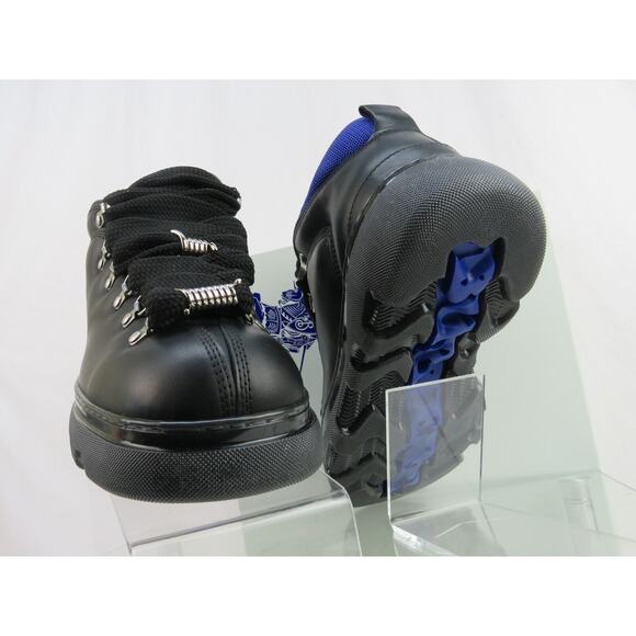 NIB BURBERRY TREK BLACK LEATHER LACE UP HIKING BOOTS US 8.5 41.5 ITALY $1190 - Picture 2 of 16